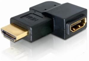 Delock adapter HDMI A male / female, rectangular, left