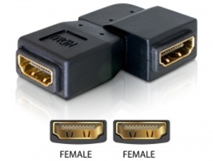 Delock adapter HDMI female> HDMI female 90 ° left