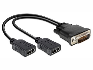 Delock adapter DMS-59 male> 2 x HDMI female 20 cm