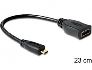 Delock Kabel High Speed HDMI s Ethernetem - micro D samec > A samice