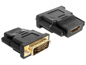 Delock Adapter DVI 24 + 1 pin male> HDMI female