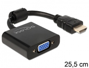 Delock Adapter HDMI-A male> VGA female black