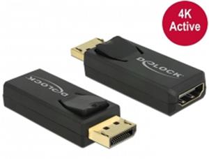 Delock adapter Displayport 1.2 male> HDMI female 4K active black