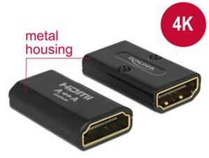 Delock High Speed HDMI Adapter with Ethernet - HDMI-A female> HDMI-A female 4K black