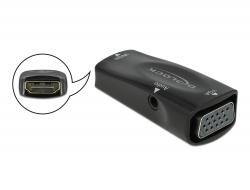 Delock Adapter from HDMI-A socket connector to VGA 1080p socket connector with audio