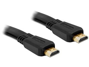 Delock HDMI 1.4 cable A / A male / male, flat, length 1 meter