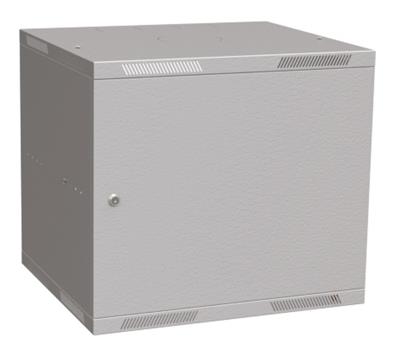 Solarix cabinet wall mount flat-pack SENSA LITE 9U 450mm, solid door, RAL 7035