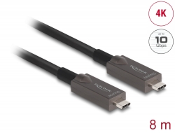 Delock Aktivní optický kabel USB-C™ Video + Data + PD, délka 8 m