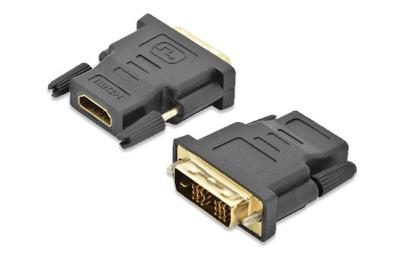 Ednet DVI Adapter, DVI(18+1) - HDMI type A M/F, DVI-D single link, Full HD bl, gold