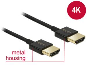 Delock High Speed HDMI Cable with Ethernet - HDMI-A male> HDMI-A male 3D 4K 4.5 m active Slim Pre