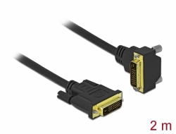 Delock Cable DVI 24 + 1, plug-in to 24 + 1 plug-in, rectangular, length 2 m