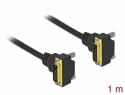 Delock DVI cable 24 + 1, plug-in, rectangular, for 24 + 1 plug, rectangular, length 1 m