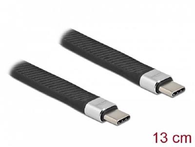 Delock FPC Flat Ribbon Cable, USB Type-C to Lightning for iPhone, iPad and iPod, 13 cm