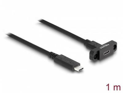 Delock Kabel SuperSpeed USB 10 Gbps (USB 3.2 Gen 2) ze zástrčky USB Type-C™ na zásuvku, 1 m panelová