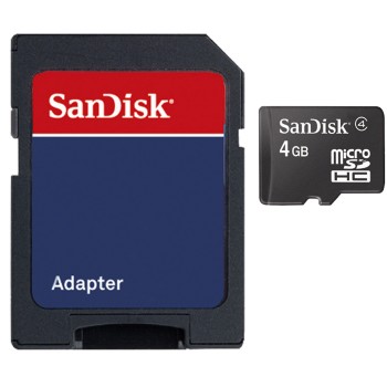 SanDisk microSD Card Photo - four gigabytes adapter