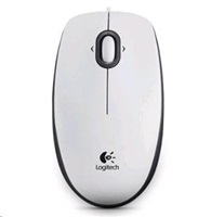 Logitech B100 Optical Mouse White, USB, White