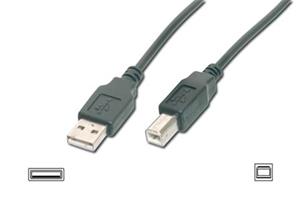 Digitus USB cable A / B male / male, 2x shielded, 1,8m