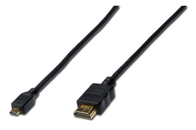 Digitus HDMI / D to HDMI / A connection cable 2m, gold-plated contacts