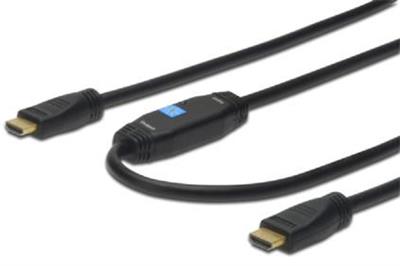 Digitus connection cable with Active amplification HDMI High Speed Ethernet Ultra HD 24p, 15M