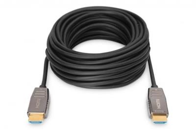 Digitus HDMI AOC hybrid optical cable, Type AM / M, 10m, UHD 8K @ 60Hz, CE, gold, bl