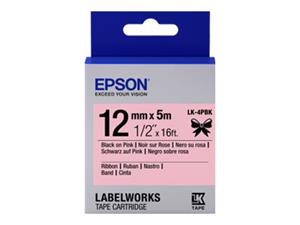 EPSON, Tape/LK-4PBK Satin 12mm 5m Black/Pink