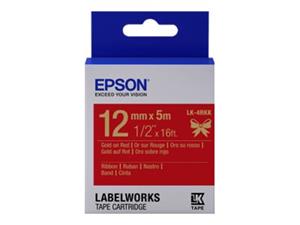 EPSON, Tape/LK-4RKK Satin 12mm 5m Gold/Red