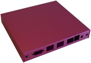Mounting box CASE1D2REDU, 3 LAN, 2x SMA, USB, Red