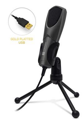 CONNECT IT YouMic USB microphone, gold-plated USB connector, anthracite