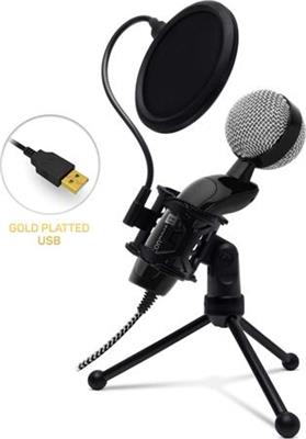 CONNECT IT YouMic Plus USB microphone with POP filter, gold-plated USB connector