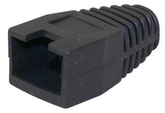 Protective cap for RJ45 with cut, black color