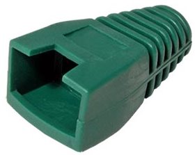 Protective cap for RJ45 with cut, green color
