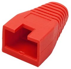 Protective cap for RJ45 with cut, red color