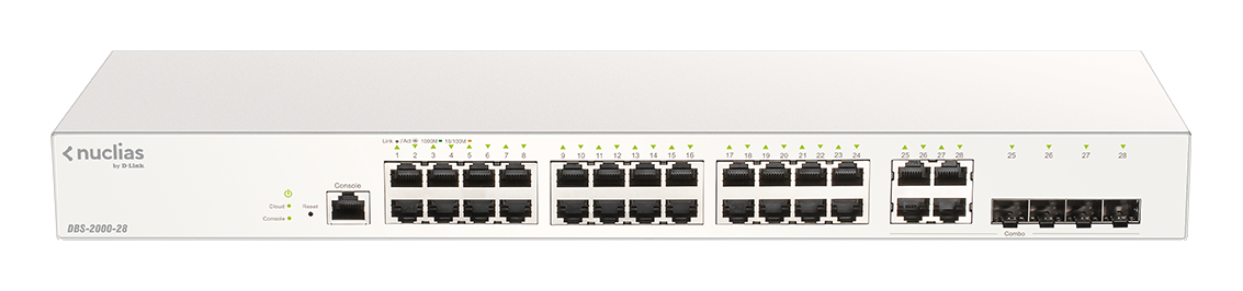 D-Link DBS-2000-28 28-Port Gigabit Nuclias Smart Managed Switch including 4x 1G Combo Ports (With 1