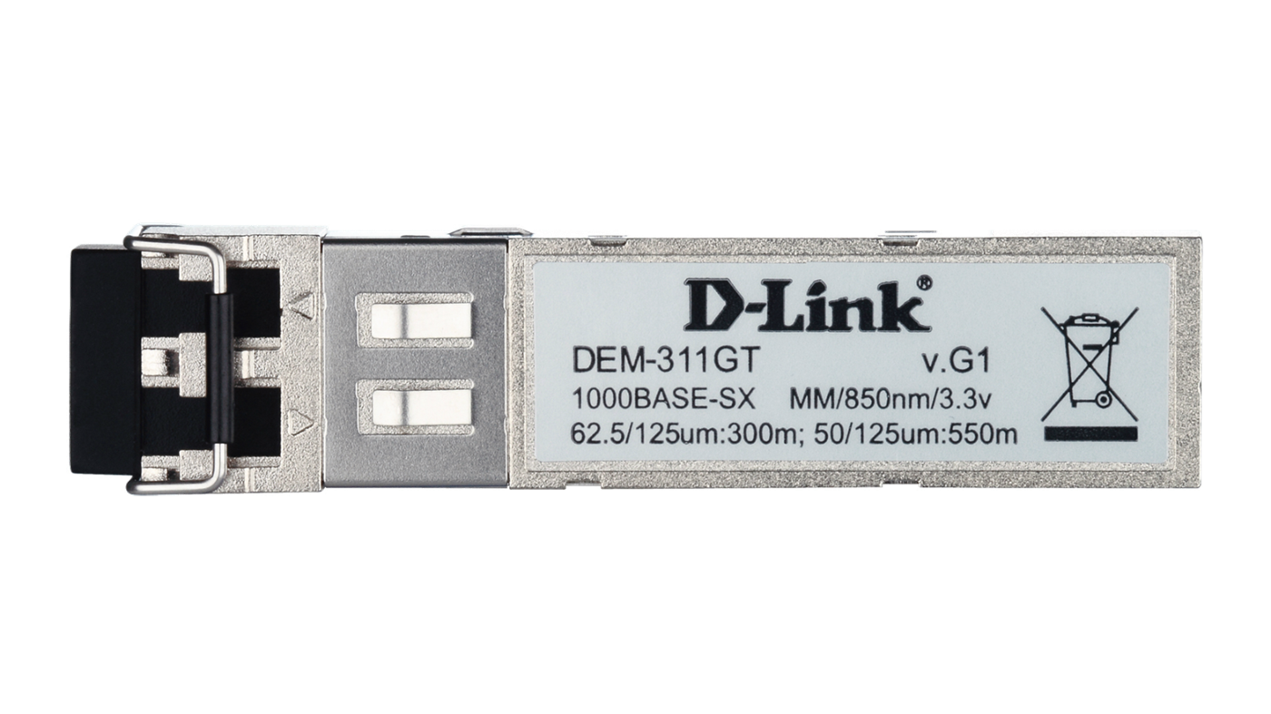 D-Link 1-port Mini-GBIC SFP to 1000BaseSX, 550m for all - tray of 10
