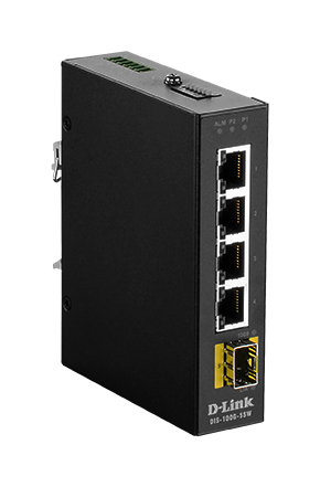 D-Link DIS-100G-5SW 5 Port Unmanaged Switch with 4 x 10/100/1000BaseT(X) ports & 1 x 100/1000BaseSFP