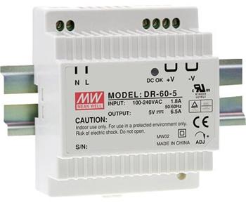 MEAN WELL DR-60-5 Switching power supply for DIN rail 60W 5V