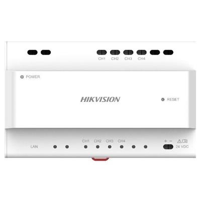 Hikvision DS-KAD704Y, audio-video and power distributor, up to 4 devices
