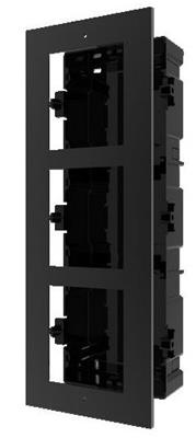 Hikvision DS-KD-ACF3(O-STD) - 3x frame for IP intercome - flush installation, black