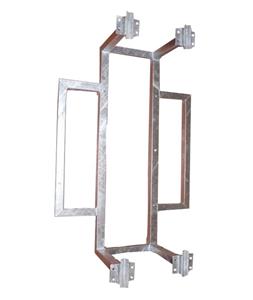 Wall-mount lattice tower mast holder 130cm double with double base, distance from wall 40cm