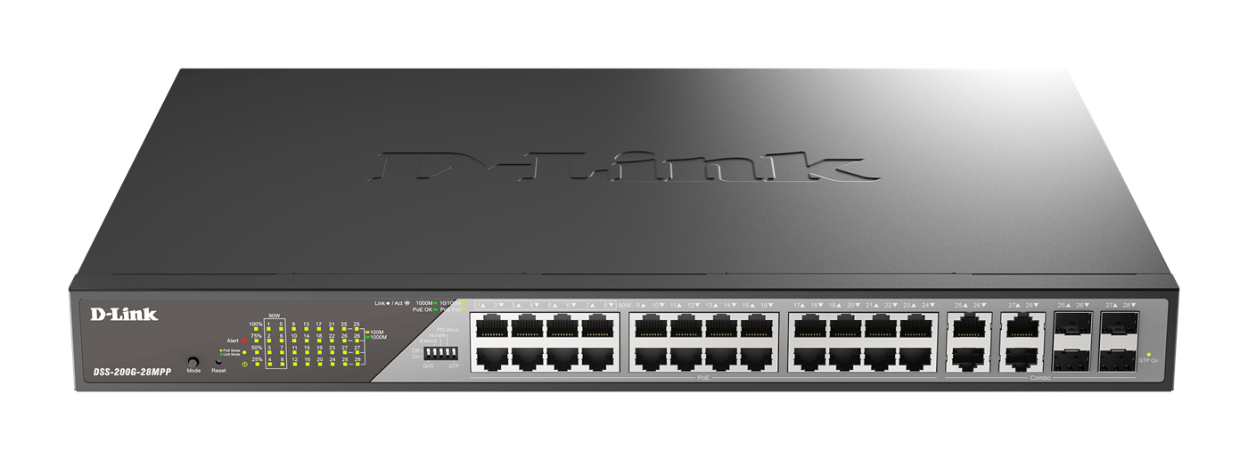 D-Link DSS-200G-28MPP/E 28-Port Gigabit Ethernet PoE++ Surveillance Switches