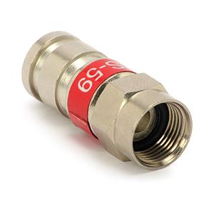 F Connector PCT - compression for CAMSET ( RG-59 ) Red