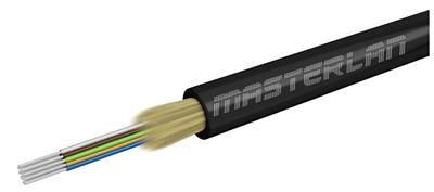 Masterlan DROPX universal fiber optic drop cable - 16F 9/125, SM, LSZH, black, G657A2, 1m