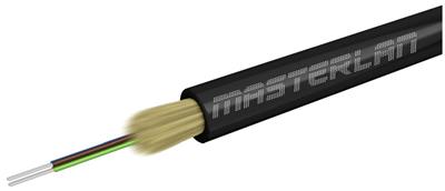 Masterlan DROPX universal fiber optic drop cable - 4F 9/125, SM, LSZH, black, G657A2, 500m