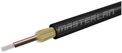 Masterlan DROPX universal fiber optic drop cable - 8F 9/125, SM, LSZH, black, G657A2, 1m