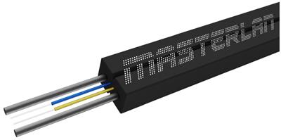 Masterlan MDIC fiber optic cable - 2F 9/125, SM, LSZH, black, G657A1, 1m, outdoor