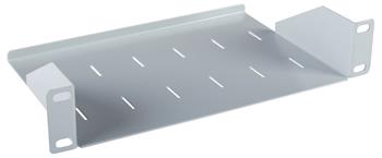 Masterlan fixed perforated shelf, 1U, 10 , 150mm, gray