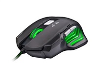 C-TECH mouse AKANTHA, gaming, green backlight, 2400 DPI, USB