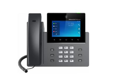 Grandstream GXV3350 SIP video phone, 5" touch screen, 16 SIP accounts, 2x1Gb, Android, WiFi, BT, PoE+