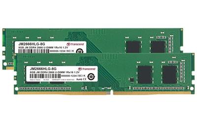 Transcend memory 16GB DDR4 2666 U-DIMM (JetRam) KIT (2x8GB) 1Rx16 CL19