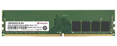 Transcend memory 8GB DDR4 3200 U-DIMM (JetRam) 1Rx8 CL22